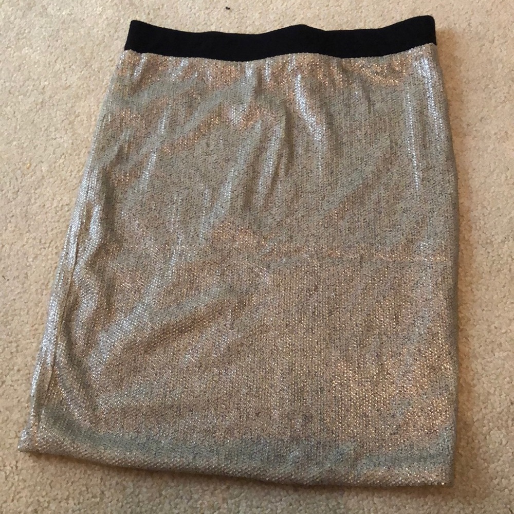 NWT gold sequined pencil skirt